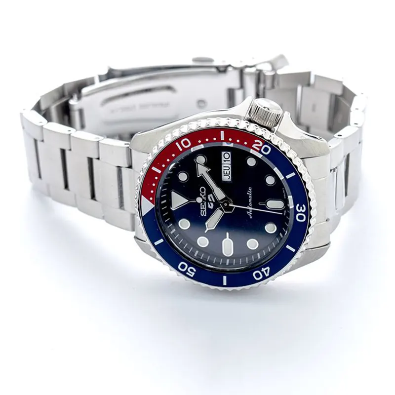 Seiko 5 Sports Blue Dial With Pepsi Bezel Men's Watch- SRPD53K1